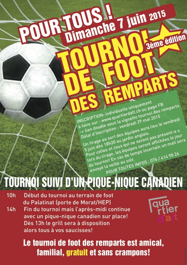 Flyer A5 tournoi de foot 2015